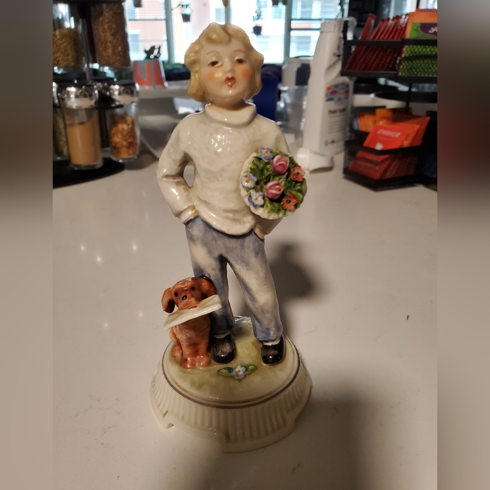 Porcelain figurine.